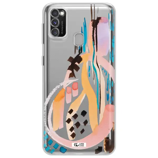 Watercolor Brush Paint Samsung M30S Clear TPU Case