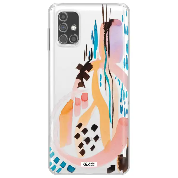 Watercolor Brush Paint Samsung M31S Clear TPU Case