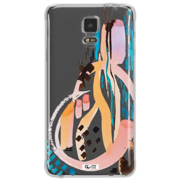 Watercolor Brush Paint Samsung Note 4 Clear TPU Case