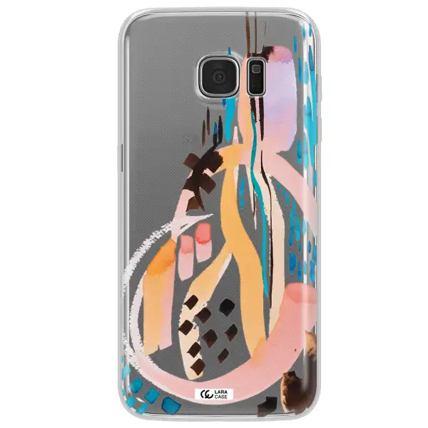 Watercolor Brush Paint Samsung S7 Edge Clear TPU Case