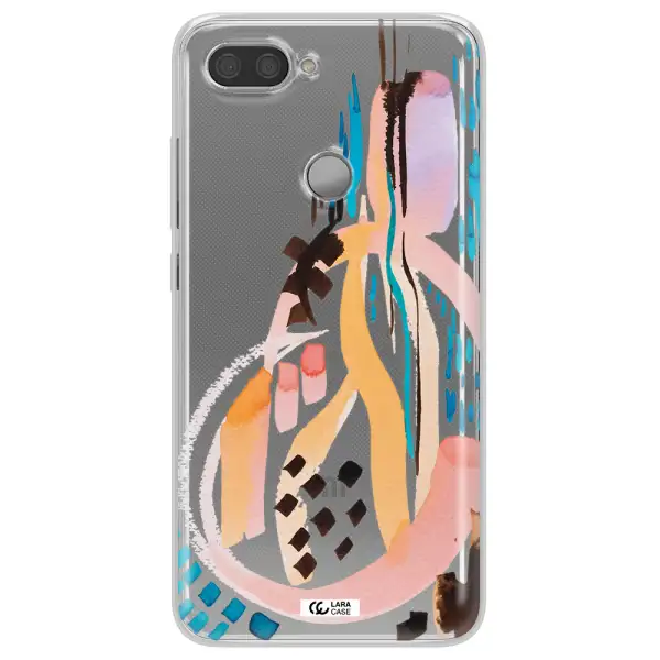 Watercolor Brush Paint Xiaomi Mi 8 Lite Clear TPU Case