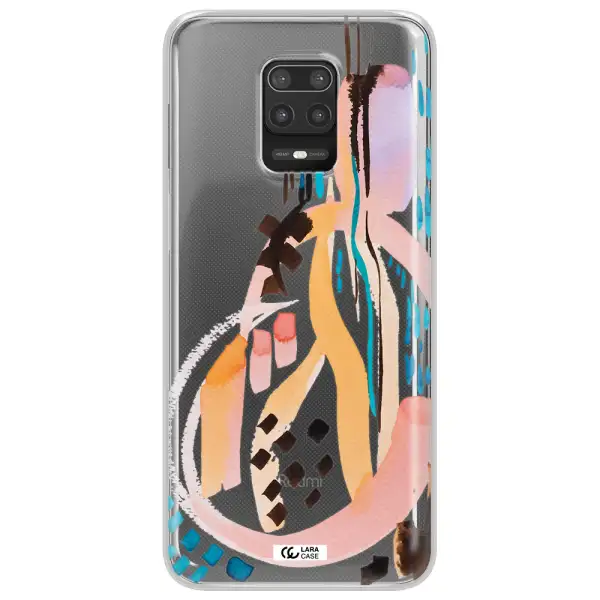 Watercolor Brush Paint Xiaomi Note 9S Clear TPU Case