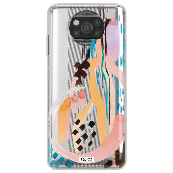 Watercolor Brush Paint Xiaomi Poco X3 Clear TPU Case