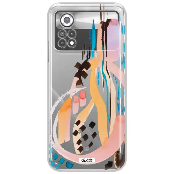 Watercolor Brush Paint Xiaomi Poco X4 Pro Clear TPU Case
