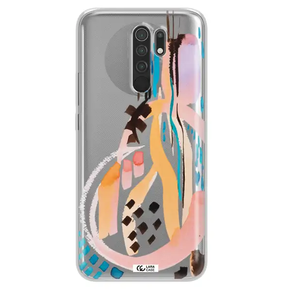 Watercolor Brush Paint Xiaomi Redmi 9 Clear TPU Case