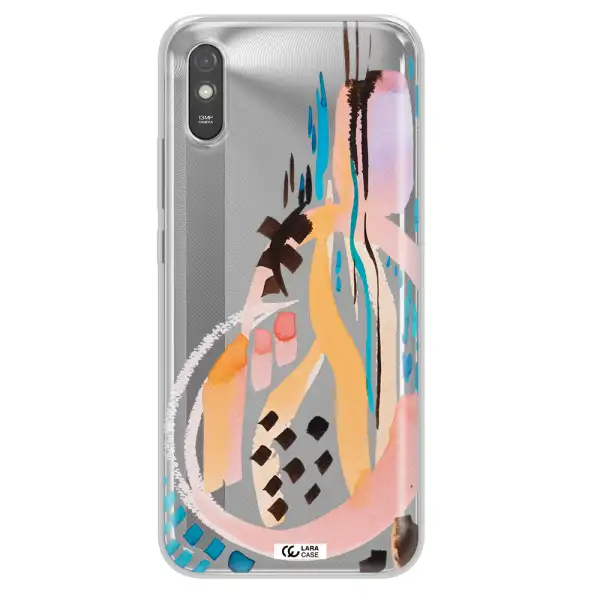 Watercolor Brush Paint Xiaomi Redmi 9A Clear TPU Case