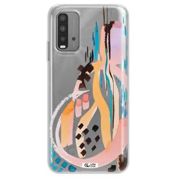 Watercolor Brush Paint Xiaomi Redmi 9T Clear TPU Case