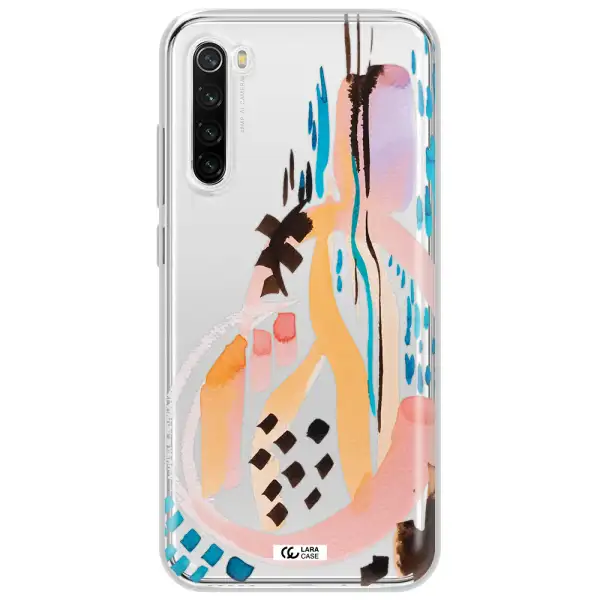 Watercolor Brush Paint Xiaomi Redmi Note 8T Clear Tpu Case