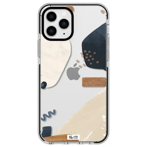 Abstract Design Apple iPhone 11 pro max impact black border Case