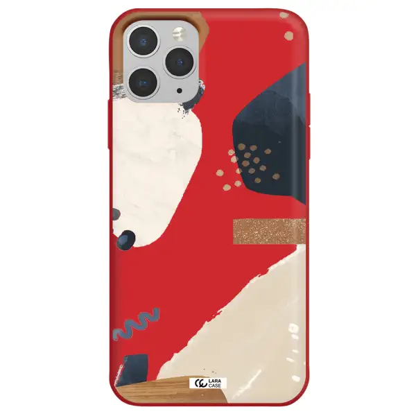 Abstract Design Apple iPhone 11 pro Silicone Imperial Red Case