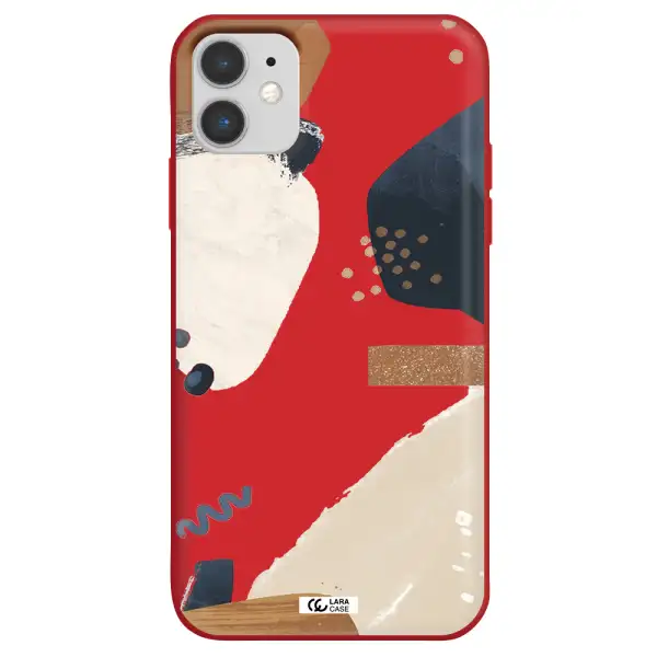 Abstract Design Apple iPhone 11 Silicone Imperial Red Case