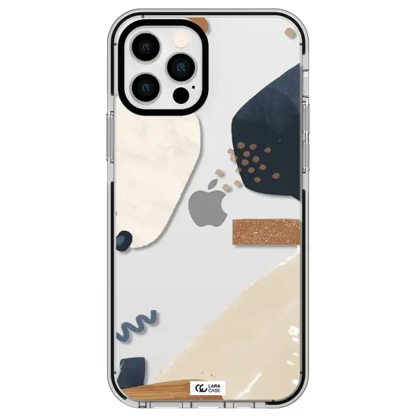 Abstract Design Apple iPhone 12 pro impact black border Case