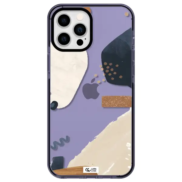 Abstract Design Apple iPhone 12 pro max impact Lilac Case