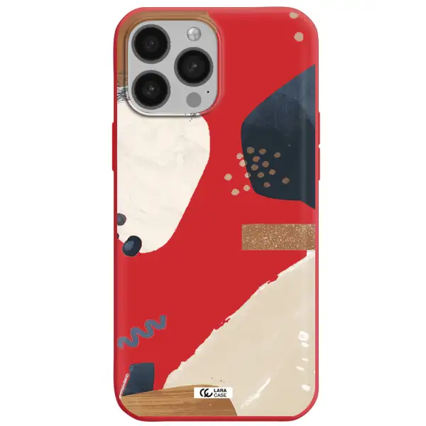 Abstract Design Apple iPhone 13 Pro Silicone Imperial Red Case