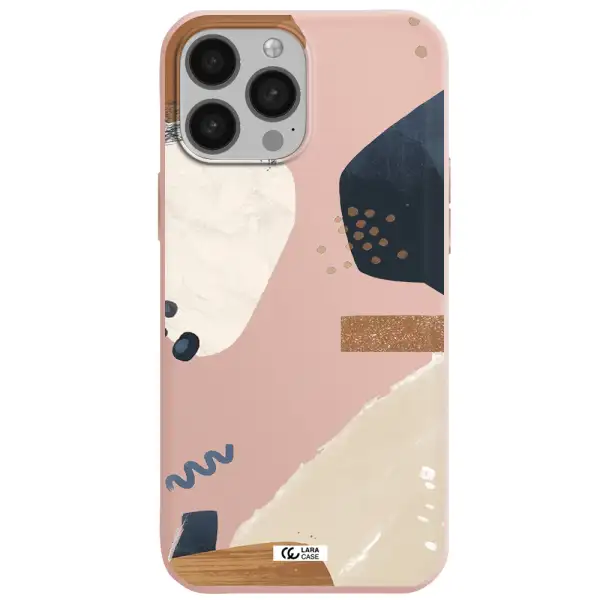 Abstract Design Apple iPhone 13 Pro Silicone pastel pink Case