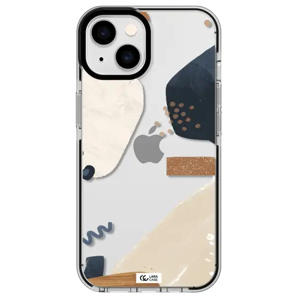 Abstract Design Apple iPhone 14 impact black border Case