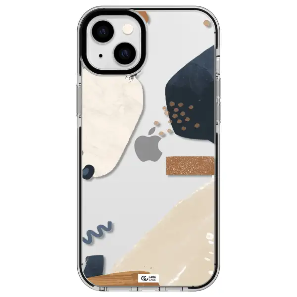 Abstract Design Apple iPhone 14 plus impact black border Case
