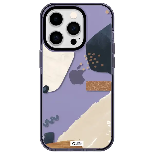 Abstract Design Apple iPhone 14 pro impact Lilac Case