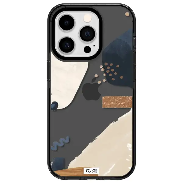 Abstract Design Apple iPhone 14 pro impact Smoke Black Case