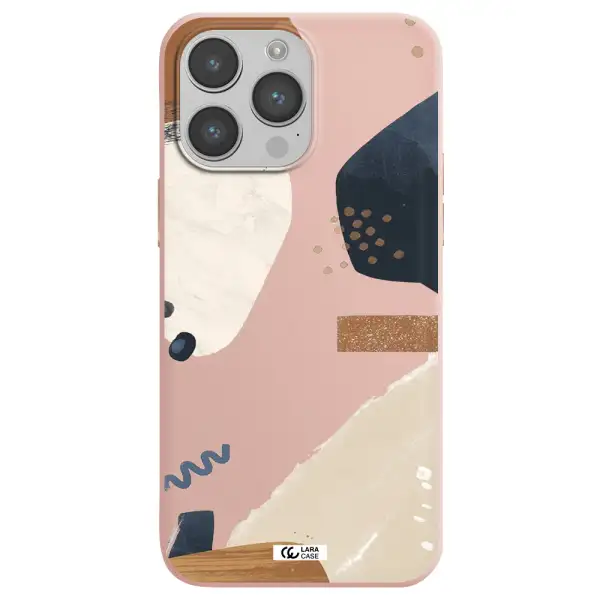 Abstract Design Apple iPhone 14 pro Silicone pastel pink Case