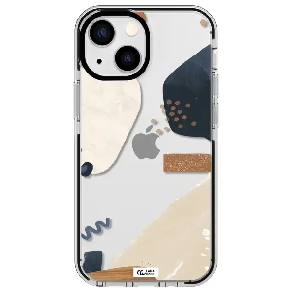 Abstract Design Apple iPhone 15 impact black border Case