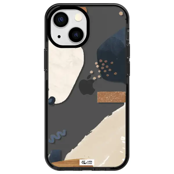 Abstract Design Apple iPhone 15 impact Smoke Black Case