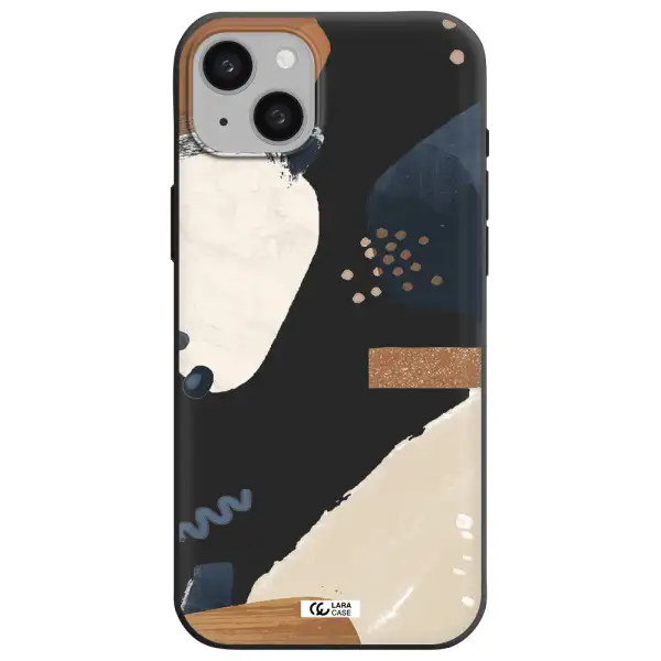 Abstract Design Apple iphone 15 plus Silicone black Case