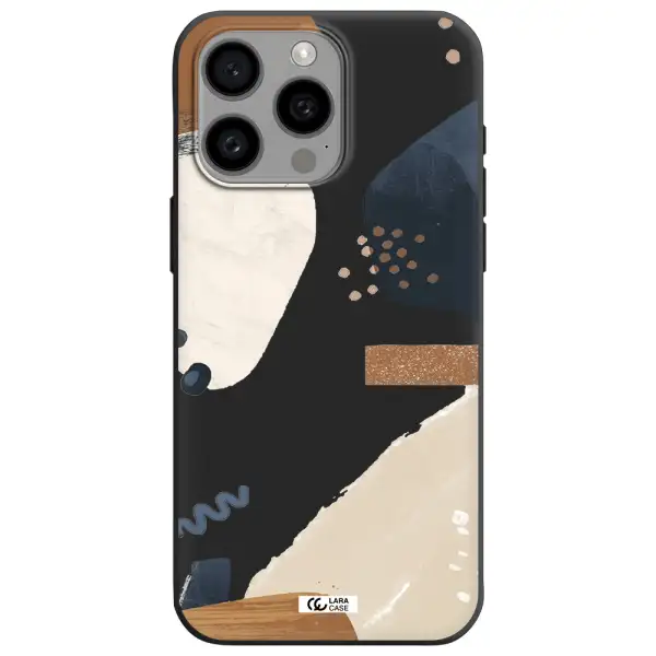 Abstract Design Apple Iphone 15 Pro max Silicone black Case