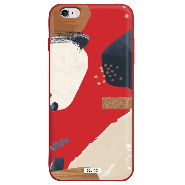 Abstract Design Apple iPhone 6 s plus Silicone Imperial Red Case