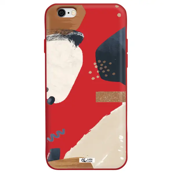 Abstract Design Apple iPhone 6 Silicone Imperial Red Case