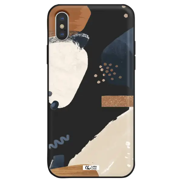 Abstract Design Apple iPhone X Silicone black Case