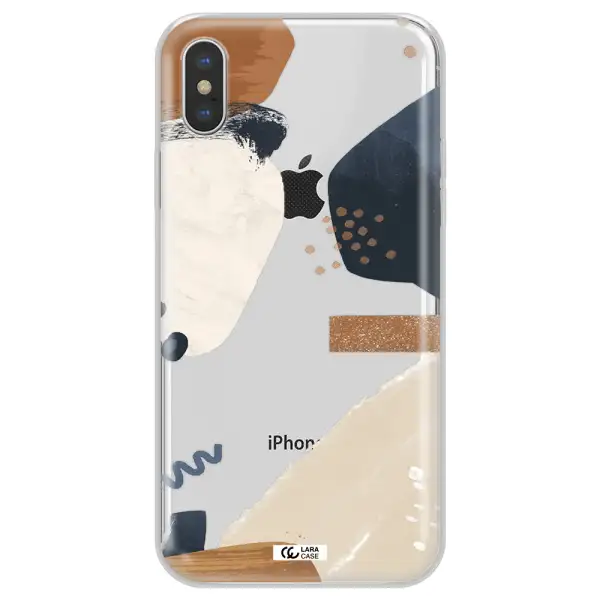 Abstract Design Apple iPhone XS max Clear TPU Case