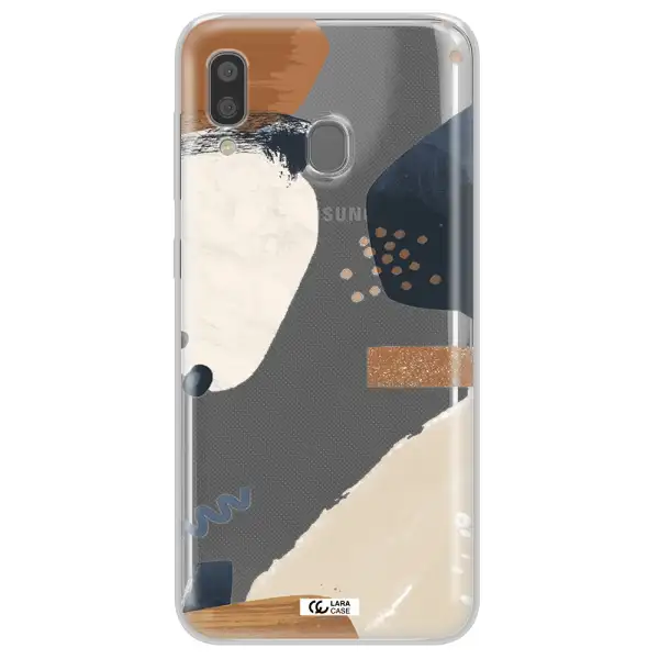 Abstract Design Samsung A20 Clear TPU Case