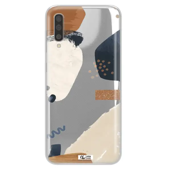 Abstract Design Samsung A50 Clear TPU Case