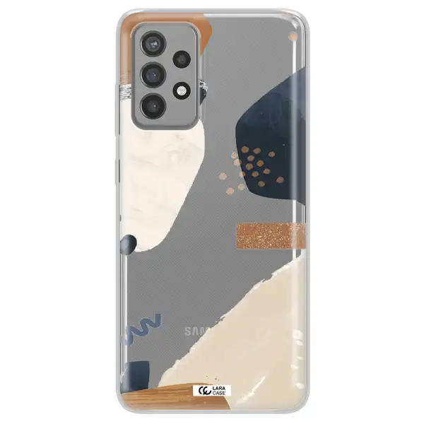 Abstract Design Samsung A72 Clear TPU Case