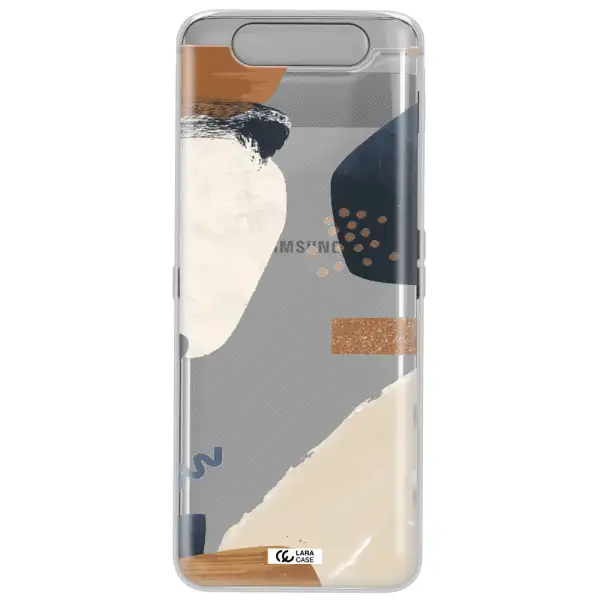 Abstract Design Samsung A80 Clear TPU Case