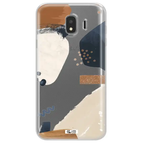 Abstract Design Samsung J4 Clear TPU Case