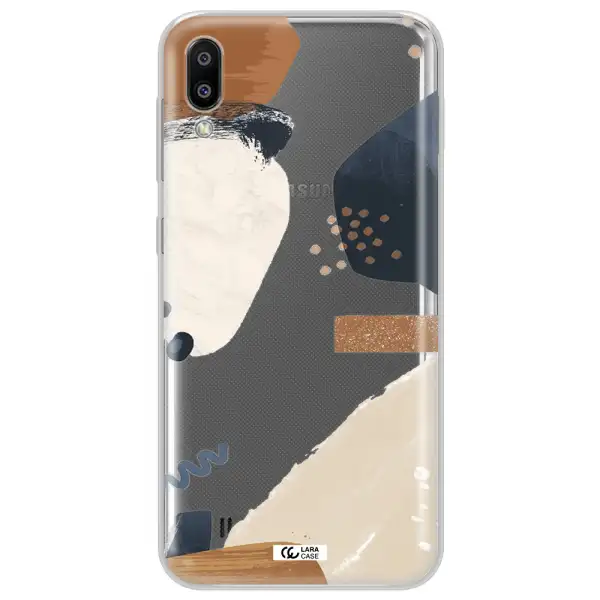 Abstract Design Samsung M10 Clear TPU Case