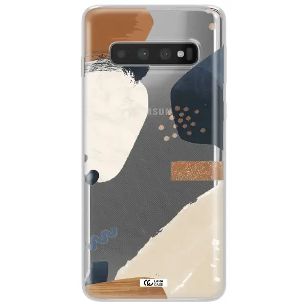 Abstract Design Samsung S10 Plus Clear TPU Case