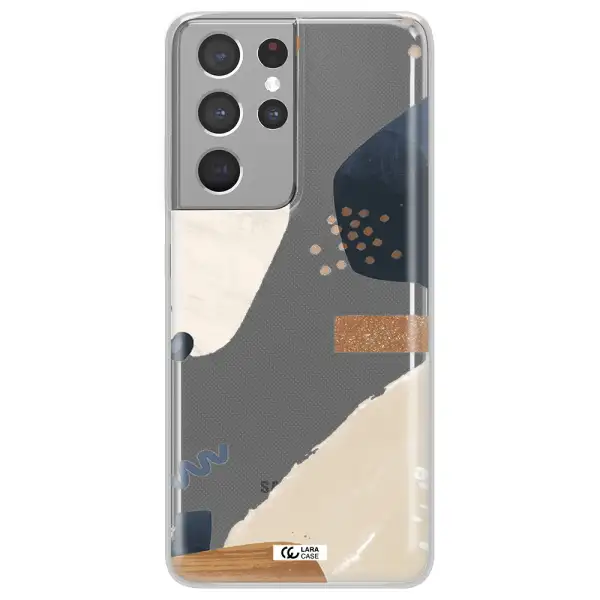 Abstract Design Samsung S21 Ultra Clear TPU Case