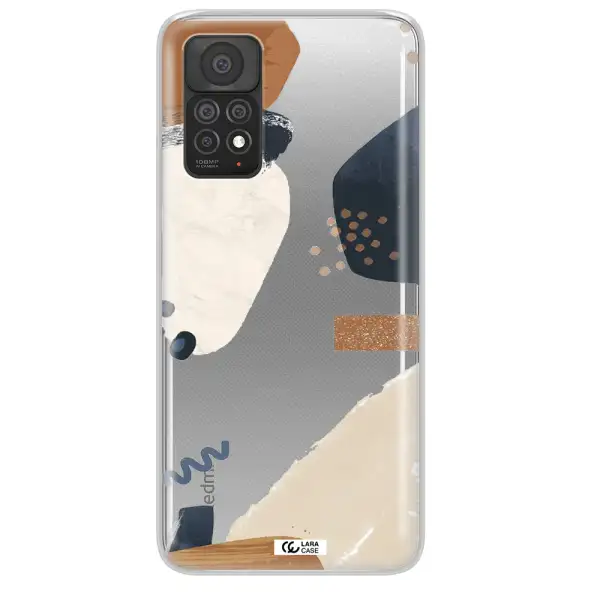 Abstract Design Xiaomi Note 11 Pro Clear TPU Case
