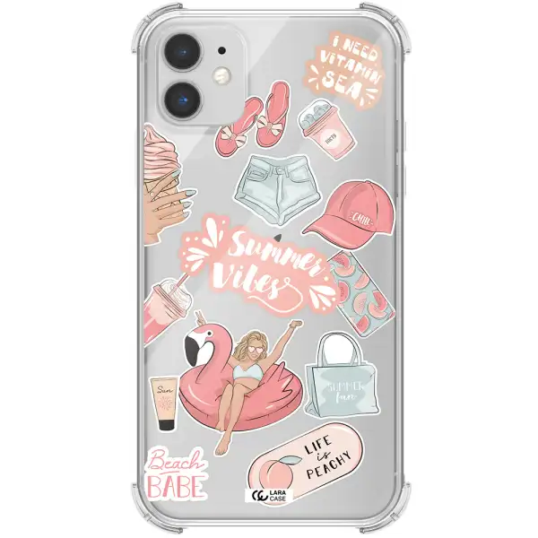 Summer Vibes Sticker Apple iPhone 11 Clear PC Case