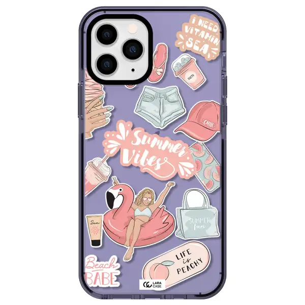 Summer Vibes Sticker Apple iPhone 11 pro max impact Lilac Case