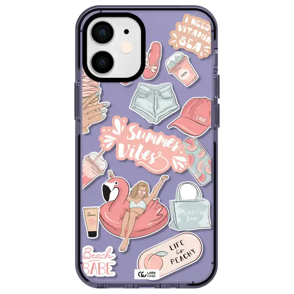 Summer Vibes Sticker Apple iPhone 12 mini impact Lilac Case