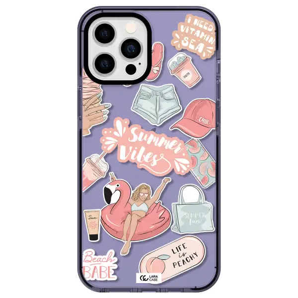 Summer Vibes Sticker Apple iPhone 12 pro max impact Lilac Case