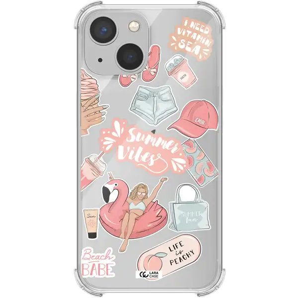 Summer Vibes Sticker Apple iPhone 13 mini Clear PC Case