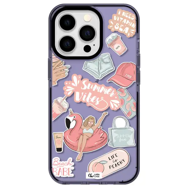 Summer Vibes Sticker Apple iPhone 13 Pro impact Lilac Case