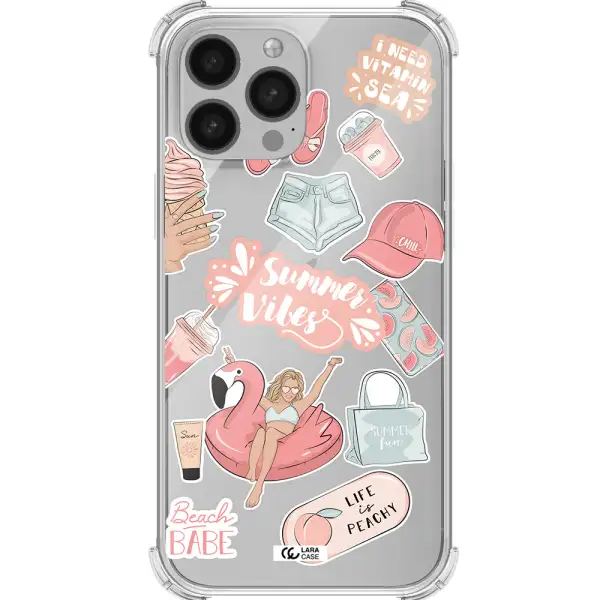 Summer Vibes Sticker Apple iPhone 13 Pro Max Clear PC Case