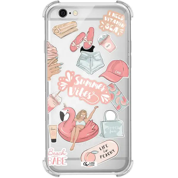 Summer Vibes Sticker Apple iPhone 6 Clear PC Case