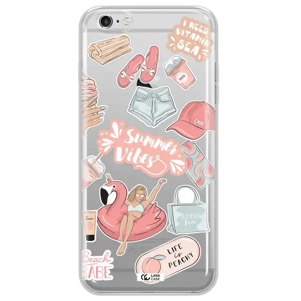 Summer Vibes Sticker Apple iPhone 6 s plus Clear TPU Case